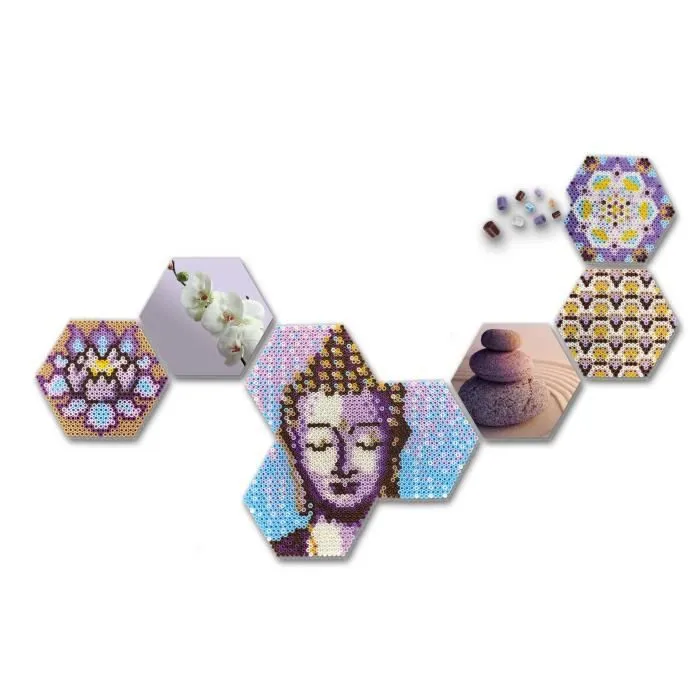 Kit de perles à repasser SES CREATIVE Beedz Art - Hexagones zen pour enfant de 12 ans et plus-2