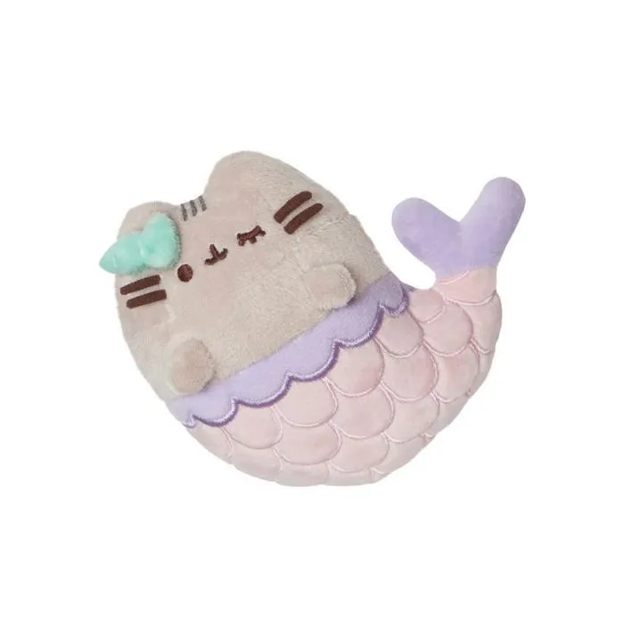 Peluche Pusheen Aurora World, 61516, Mermaid Petit, Peluche éco-Responsable, Rose - Violet, Rosa - Lila-0
