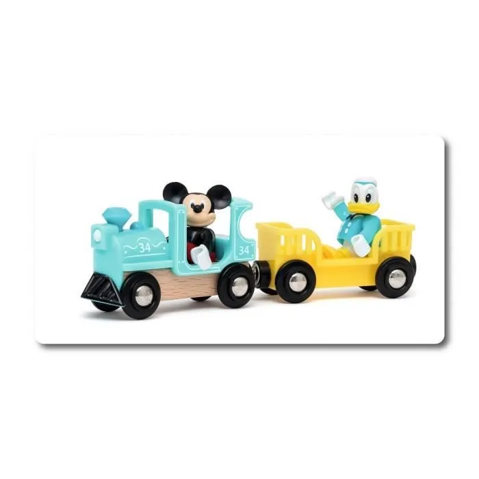 DISNEY Brio Circuit Mickey Mouse - Coffret complet 18 pièces - Circuit de train en bois - Ravensburger - Dès 3 ans - 32277-4