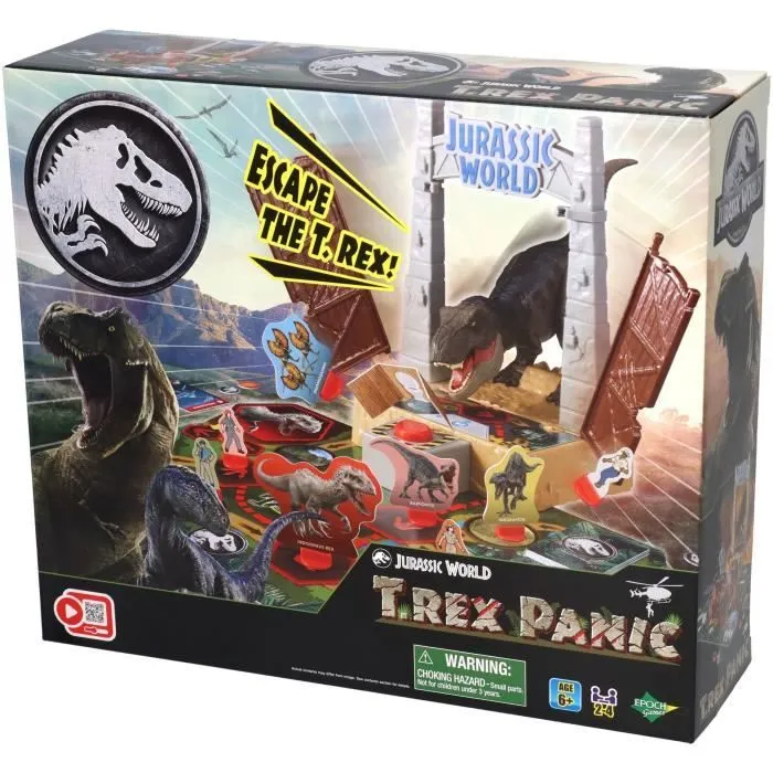 Jeu de société avec figurine T-Rex - EPOCH - Jurassic World T-Rex Escape-0