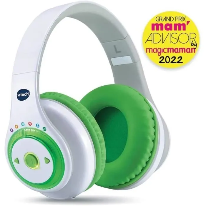Casque audio interactif pour enfants - VTECH - Kidi Audio Max - Réglage du volume sonore - Livret imagé inclus-3