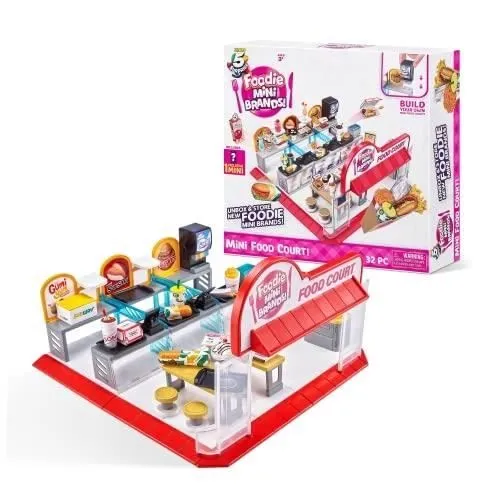 5 SURPRISE FOODIE BRANDS MINI FOOD COURT RESTAURANT AVEC 1 MINIATURE E-0