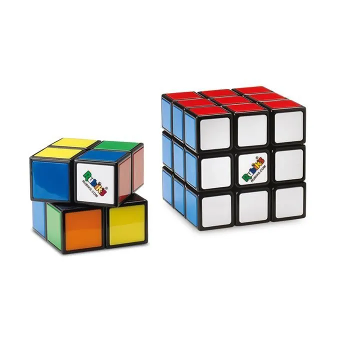 Coffret Rubik's Cube Duo 3x3 + 2x2 - RUBIK'S - Jeu casse-tête pour enfants et adultes-0
