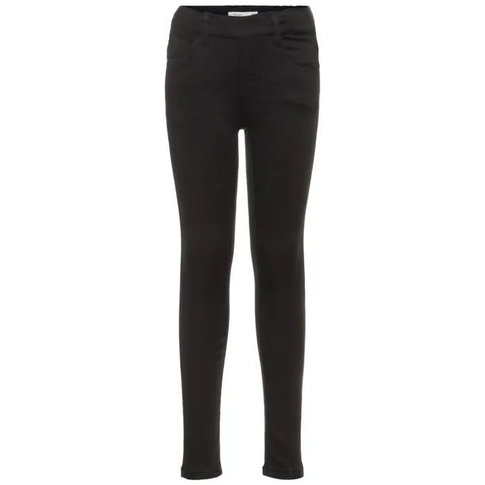 Legging fille Name it Polly Toras - black denim-0