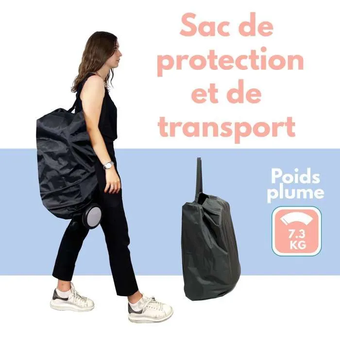Bambisol Poussette Citadine YUKO² | Dès la Naissance, Pliage 1 Main | Gris Chiné Eco-2