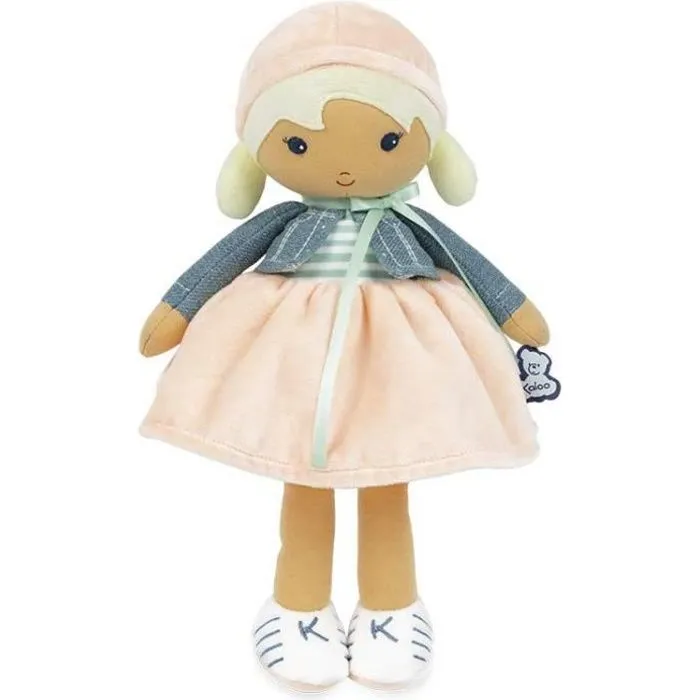 KALOO- Tendresse-Ma 1ère poupée en Tissu Chloé K 32 cm, K963660, Bleu-pêche 2647-0