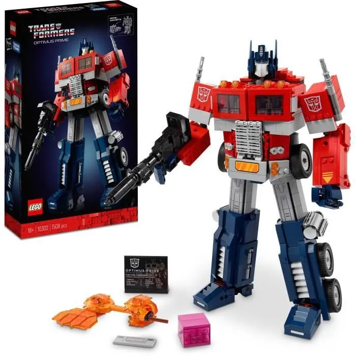 LEGO® ICONS™ 10302 Optimus Prime, Figurine Autobot Robot de Transformers, Maquette Camion, Adulte-0