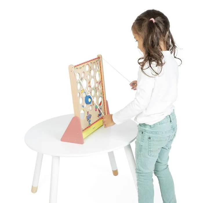 Jeu d'adresse - Janod - Vertical Challenge Applepop - 2 billes en bois - Intérieur - Mixte-1