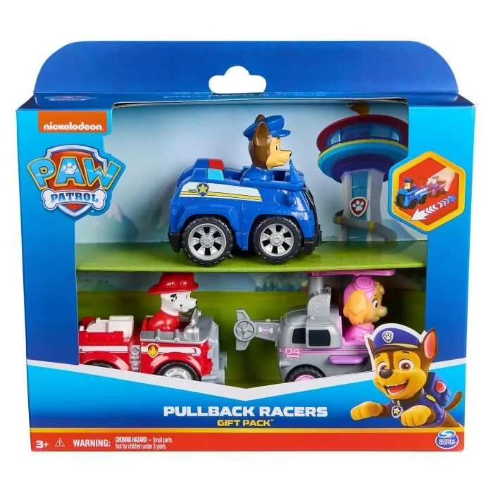 SPIN MASTER PACK DE 3 VEHICULES RETRO FRICTION La Pat' Patrouille-3