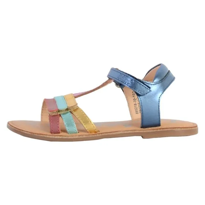 Sandales - KICKERS - Diamanto - Cuir - Bleu - Enfant Fille-0