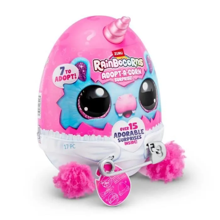 Peluche surprise - ZURU - Rainbocorns - Rose - 15 surprises - Accessoires inclus-0