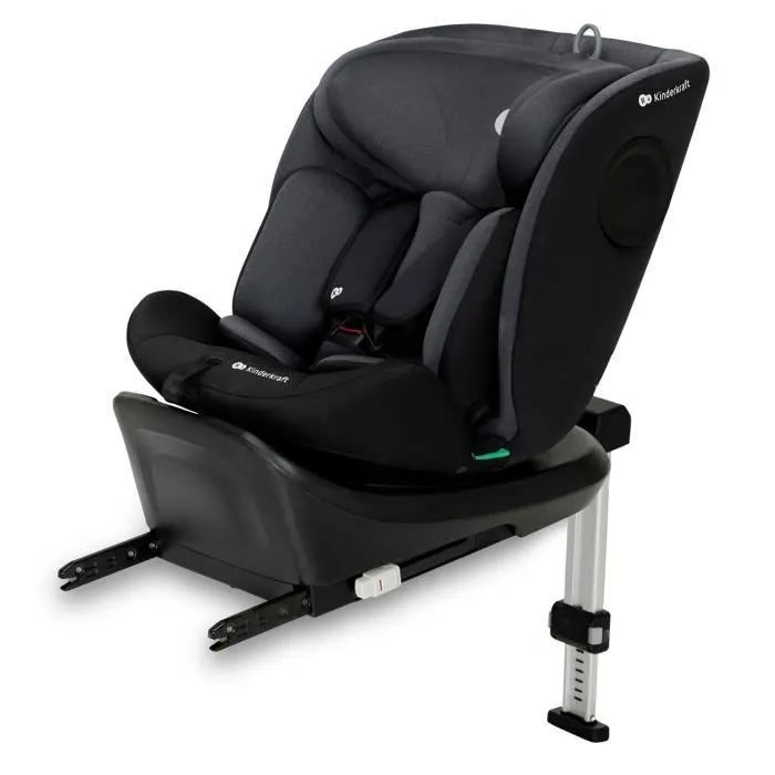 Siège auto I-size 40-150 cm - KINDERKRAFT I-360 - Siège pivotant 360 - Base intégrée avec isofix - Inclinaison du siège - Noir-0