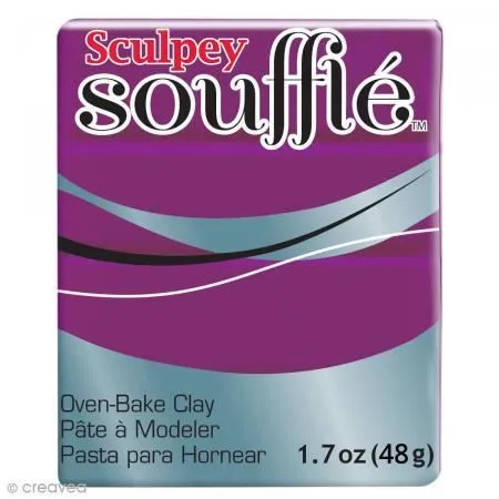 Pâte à modeler polymère à cuire Sculpey Soufflé - SCULPEY - Violet Turnip - 48 g-0