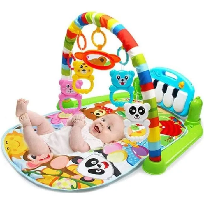Tapis Musical d'Éveil pour Bébé 4 en 1 - B.LIVEM - Multicolore - Jouets Amovibles-0