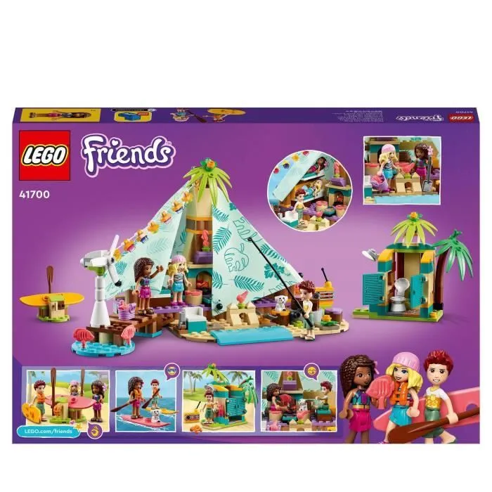 LEGO® 41700 Friends Camping Glamour Set de Glamping, Jouet pour Filles et Garçons dès 6 ans avec 3 Mini-Poupées et Accessoires-5