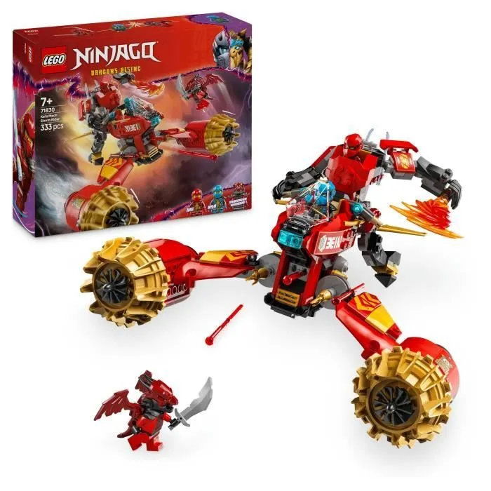 LEGO NINJAGO 71830 La moto tempête du robot de Kai - Jouet de construction pour garçon-0