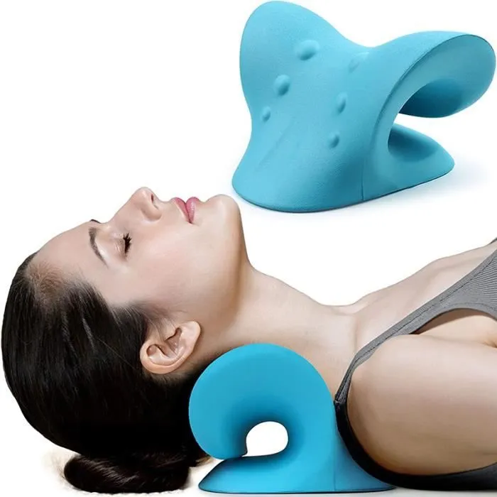 Oreiller Ergonomique de Traction Cervicale Dispositif Chiropratique de Correction, Coussin massage pour Cou et Épaule-0