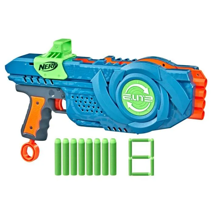 Nerf - F2549F03 - Elite 2.0, Blaster Flipshots Flip-8 avec 2 Fois 4 canons pivotants, capacite de 8 flechettes, 8 flechettes-0