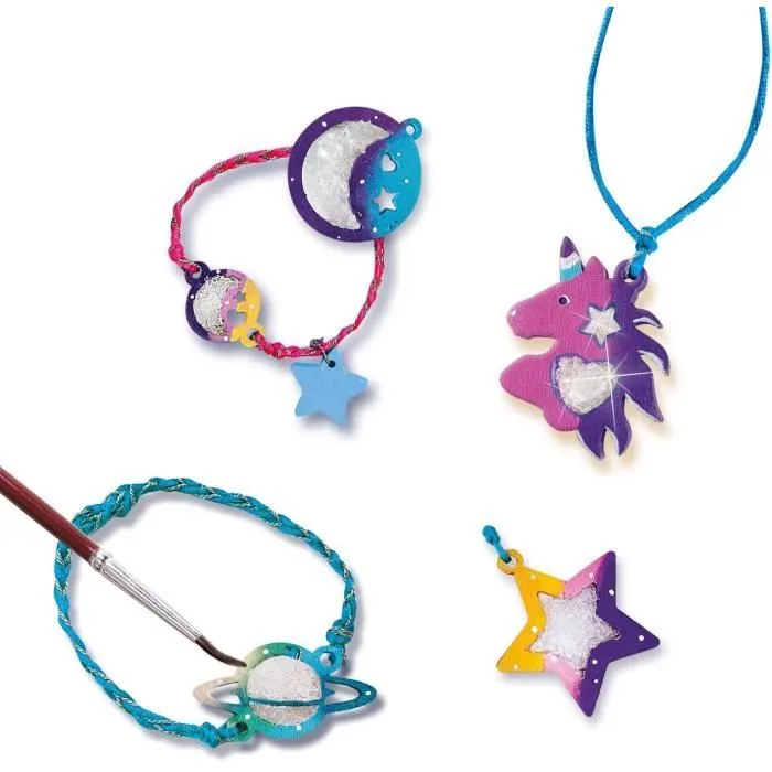 Bijoux à cristaux pour enfant - Galaxie - Jaune et multicolore - Pour fille à partir de 6 ans-1