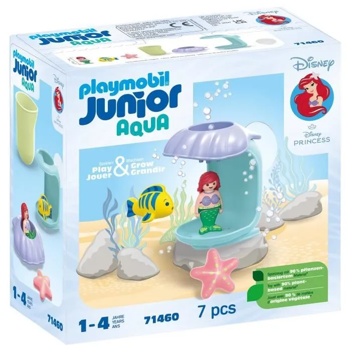 PLAYMOBIL Junior 71460 Ariel avec coquillage de bain, Disney, Jouet pour le bain, Dès 12 mois-6