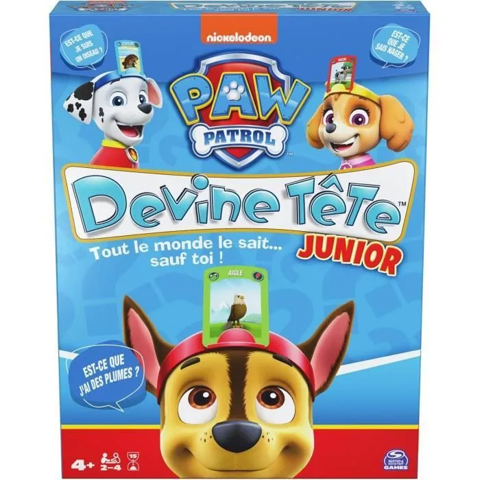 Devine Tête Pat Patrouille, Jeu de Société, Bandeaux et Devinettes, Version Française, Jeu Enfant dès 4 ans-1