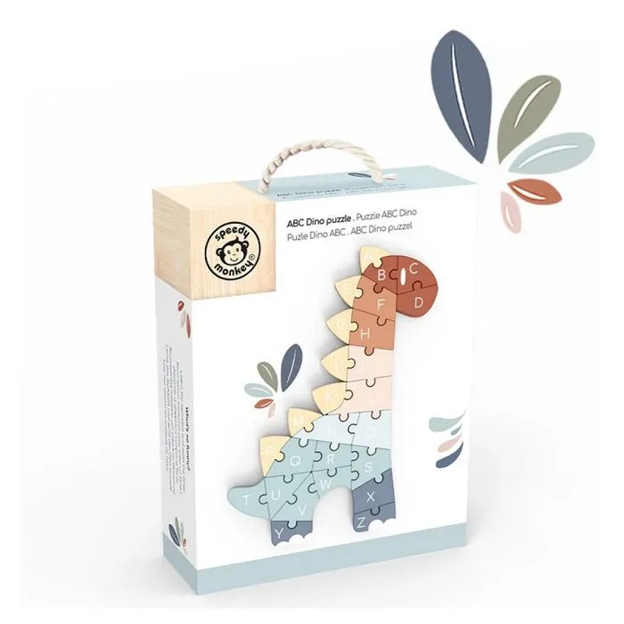 ABC Dino puzzle en bois-0