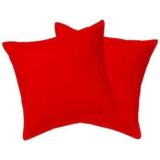 Taie d'oreiller 65x65cm - ROUGE 100% coton-0