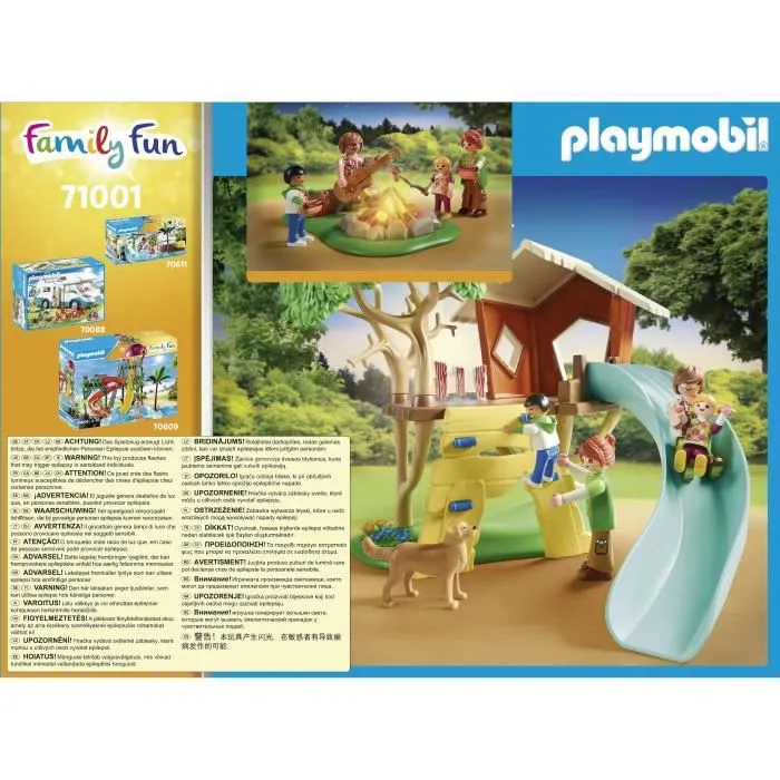 Cabane dans les arbres et toboggan - PLAYMOBIL - 71001 - Multicolore - Enfant - 4 ans et plus-4