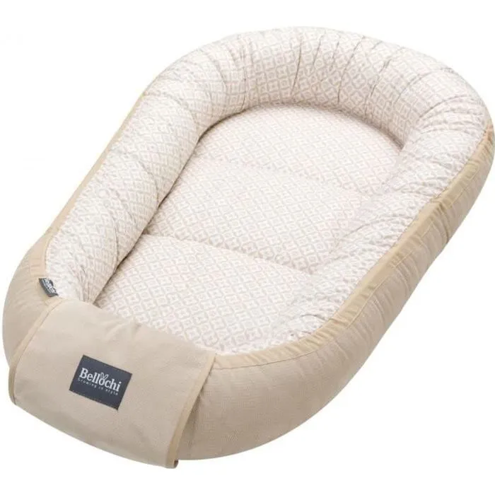 Bellochi Reducteur de Lit Bebe Cale Bebe pour Lit Cocon Bebe - Coton et Velours - 90x60cm - Nid de Bebe Baby Nest - Lux-0