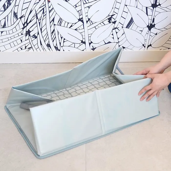 BÉABA - Baignoire Pliable bébé Dès la Naissance - Ultra Compacte - Baignoire Pop Up Camele'o, Bleu-3