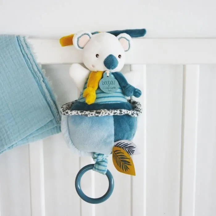 DOUDOU ET COMPAGNIE - Yoca le Koala - Boîte à musique - Mixte - Bébé - Bleu - Dès la naissance-0