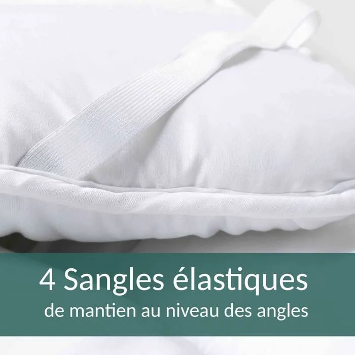 Surmatelas 140 x 190 cm Nuage - Protège matelas - Confort Moelleux - Anti-acarien-3