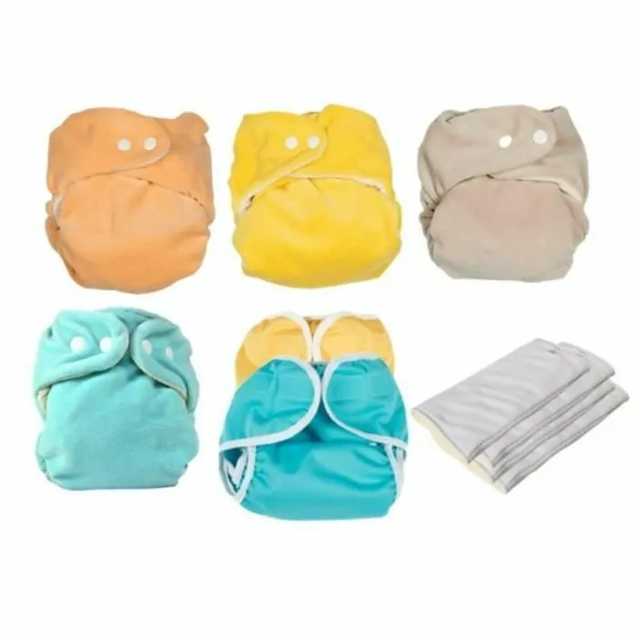 Minipack de Couches Lavables - P'tits Dessous - So Bamboo - Taille 1 - Absorbante - Évolutive-0