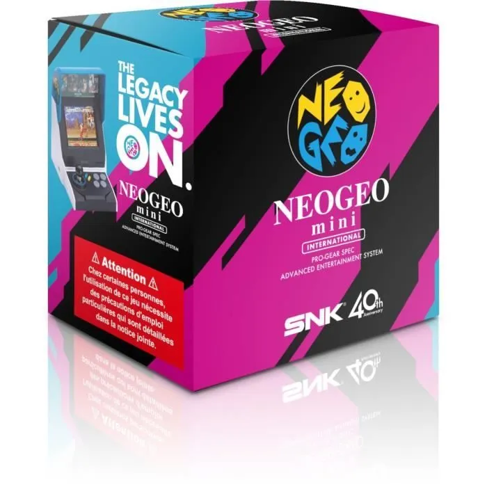 Console Neo Geo Mini Édition Internationale - SNK - 40 jeux - Blanc et noir-3