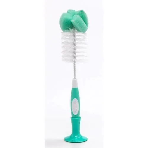 Brosse de nettoyage pour biberons - DR. BROWN'S - modèle 700 - poils et éponge - vert-0