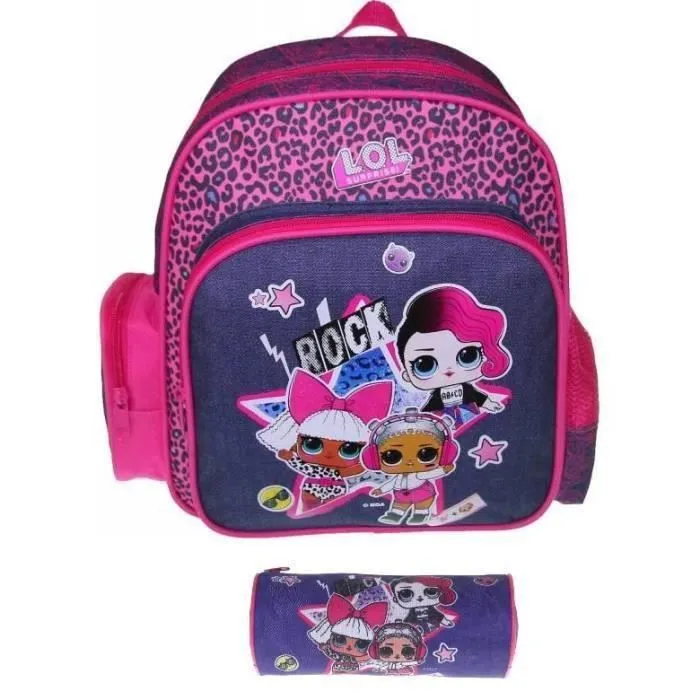 Sac à Dos LOL Surprise! 32 cm + Trousse Scolaire Lol-0
