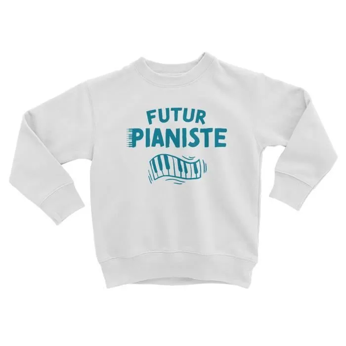 Sweatshirt Enfant Futur Pianiste Musique Instrument Piano-0