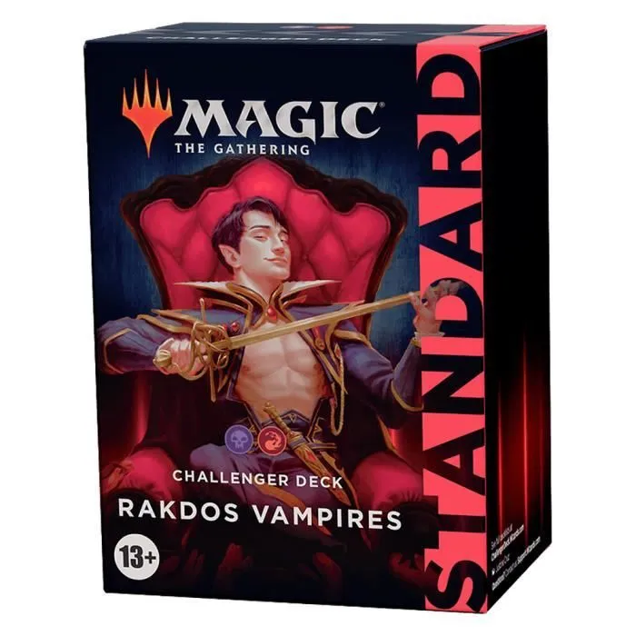 Deck de cartes - Magic The Gathering - Challenger Deck 2022 - Noir-Rouge - 60 cartes - 15 cartes supplémentaires-0