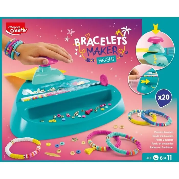 Maped Creativ - Bracelets Maker Heishi - Machine à Fabriquer Bracelets - 20 Bracelets - 6 à 11 Ans-0