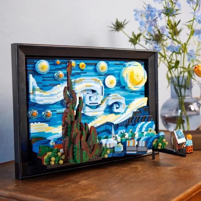LEGO Ideas 21333 Vincent Van Gogh - La Nuit Étoilée, Reproduction de Tableau sur Toile-2