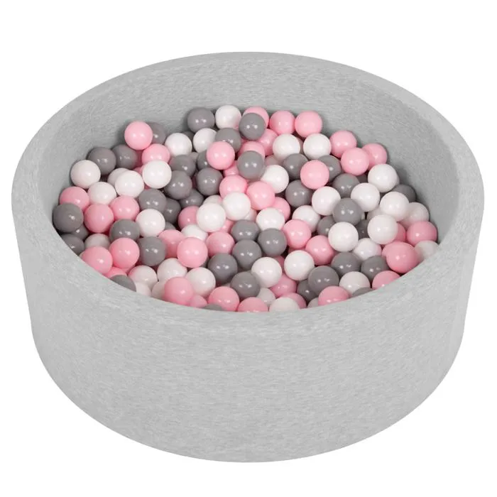 Piscine A Balles - Structure A Balles - Selonis - gris clair - 90x30cm/200 balles-0