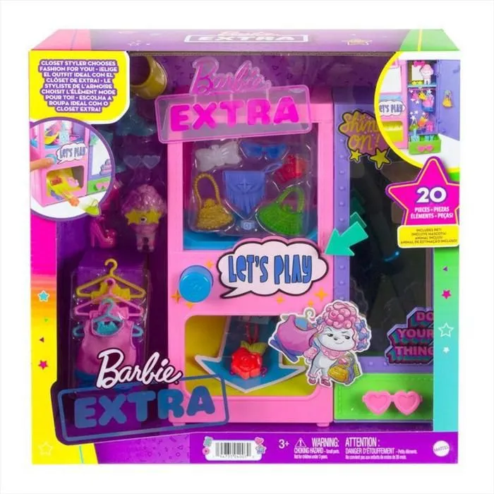 Ensemble de placard Barbie Extra +20 accessoires originaux Mattel-0