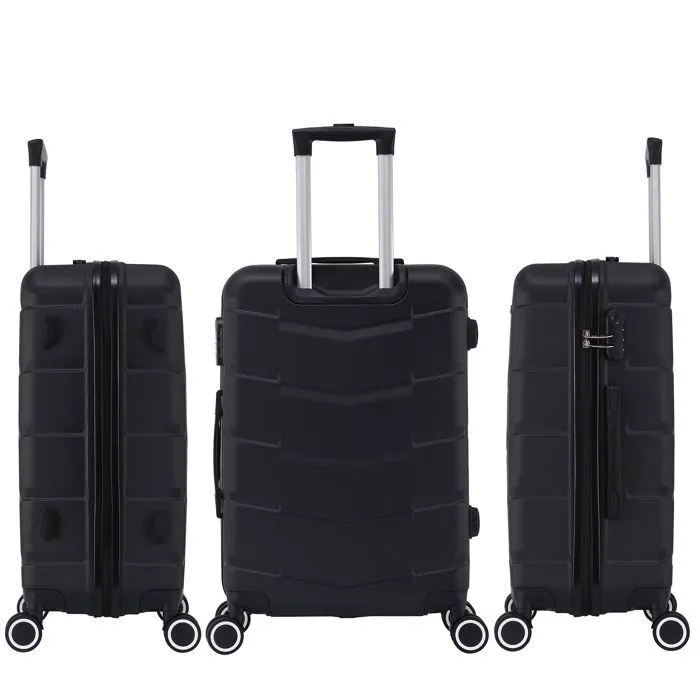 SUPERFLY - Valise Cabine 55x34x23cm - Rigide, Légère 2,5 Kg - 39 litres - 4 Doubles Roues Silencieuses - Wall - Noir-1