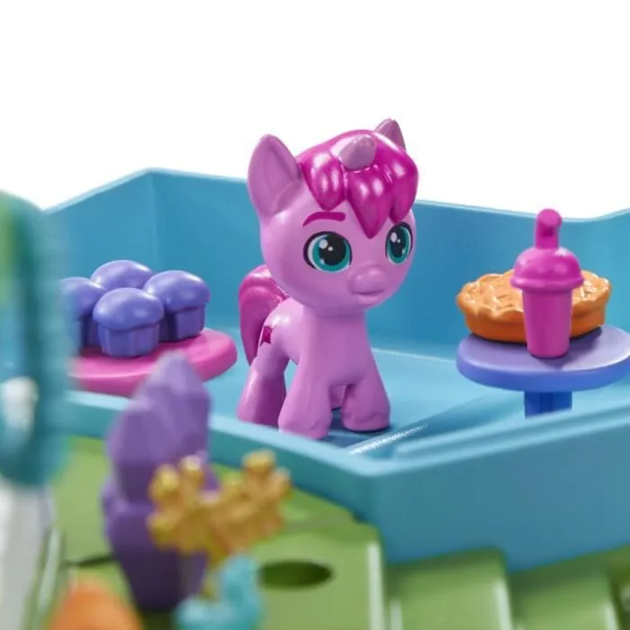Mini Monde Magique - HASBRO - Mini maison de cristal - 5 mini poneys - Blanc et multicolore-2
