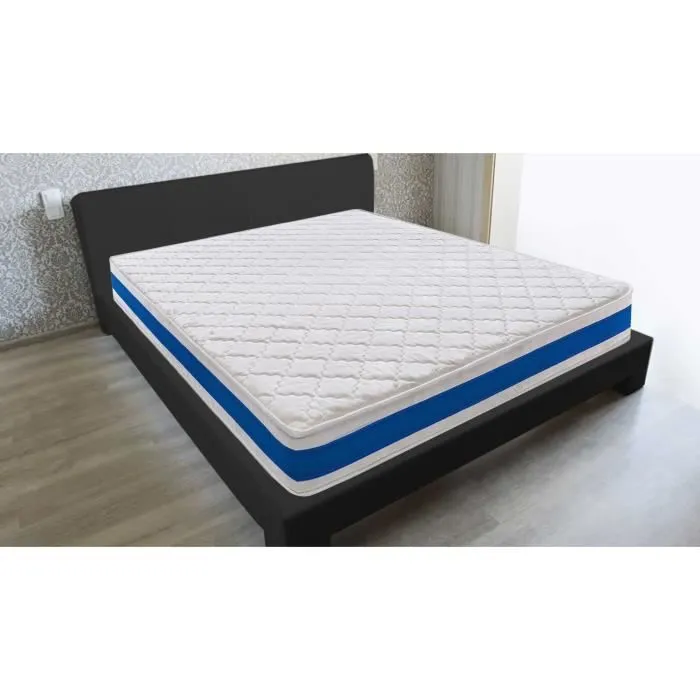 Matelas en mousse d'eau - orthopédique - réversible - 11 zones de confort - niveau de rigidité H1 90 x 190 cm-0