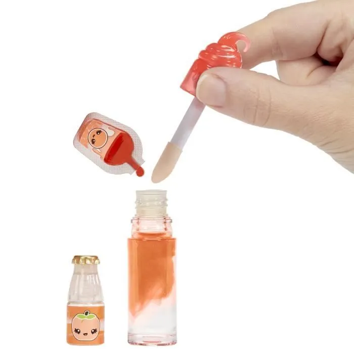 Yummiland - 1 poupée 10 cm et un gloss pailleté à créer - Piper - Goût Pêche - Dès 4ans-1
