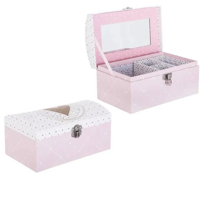 Boîte enfant "Demoiselle" - carton - 20x12 cm - Rose - Atmosphera createur d'interieur-0