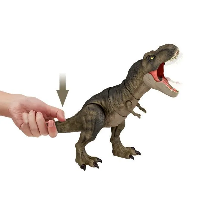 Figurine dinosaure - Jurassic World - T-Rex Morsure Extrême - 50cm sonore et articulé - Dès 4 ans-1