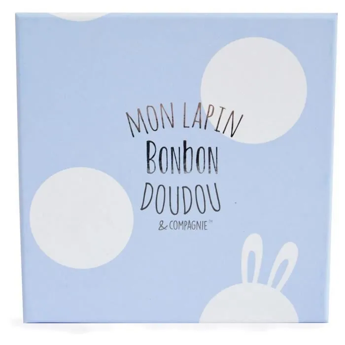 DOUDOU ET COMPAGNIE Lapin - Coffret chaussons avec hochet Bleu 0-6 mois-3