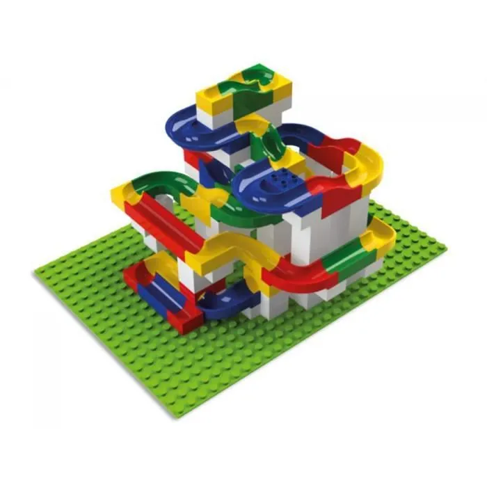 Jouet de construction - HUBELINO - Toboggan - 128 pièces - Multicolore-2
